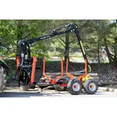 IGLAND 280 er en 8 tonns t&oslash;mmerhenger og leveres komplett utstyrt. T&oslash;mmertilhengeren leveres med kran, rotator og ny og forbedret t&oslash;mmerklo.