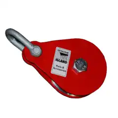 Liten og praktisk kasteblokk med sjakkel.