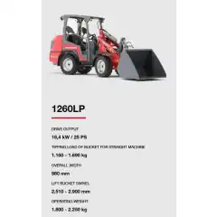 Hos Weidemann st&aring;r betegnelsen LP for &laquo;Low Position&raquo;. Den har allerede lange tradisjoner og gj&oslash;r at maskinen har lav byggeh&oslash;yde og lavt tyngdepunkt. Med Hoftrac 1260LP kan du for det f&oslash;rste passere gjennomkj&oslash;ringsh&oslash;yder p&aring; mindre enn {2 m} uten &aring; m&aring;tte felle ned sikkerhetstaket. For det andre er lasterens stabilitet forbedret, noe som gj&oslash;r den uovertruffen n&aring;r det gjelder h&aring;ndtering av tung last. I tillegg kommer v&aring;r Direct Wheel Drive (dwDrive), et sterkt og effektivt drivkonsept hvor alle fire hjulene drives direkte. Denne rent hydrauliske hjulnavdriften gir st&oslash;rre effektivitet og utmerket akselerasjon, og muliggj&oslash;r dermed livlige kj&oslash;reegenskaper og store drivkrefter.